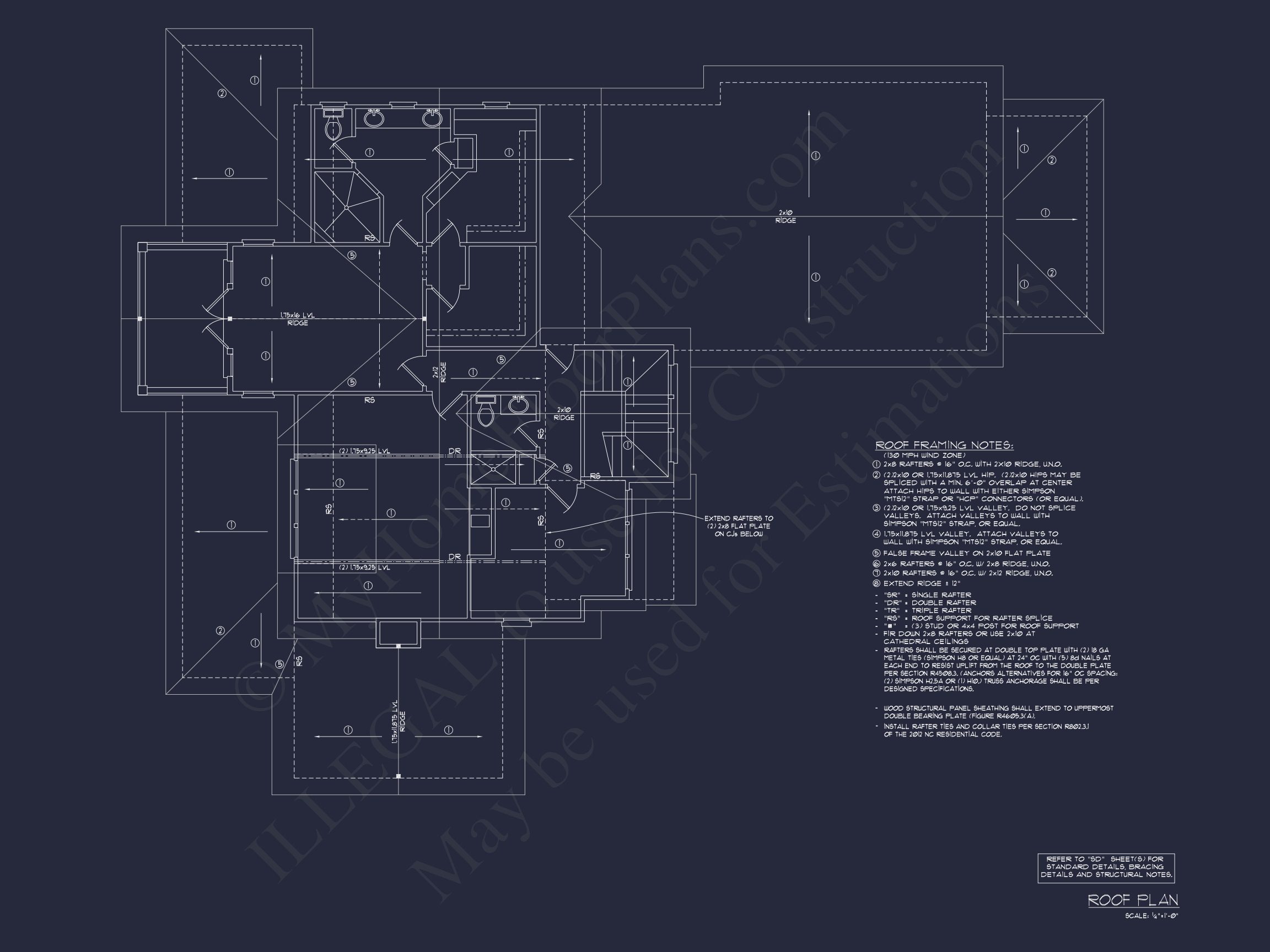 Craftsman house Floor Plan: 2-Story,3-Bed Blueprint