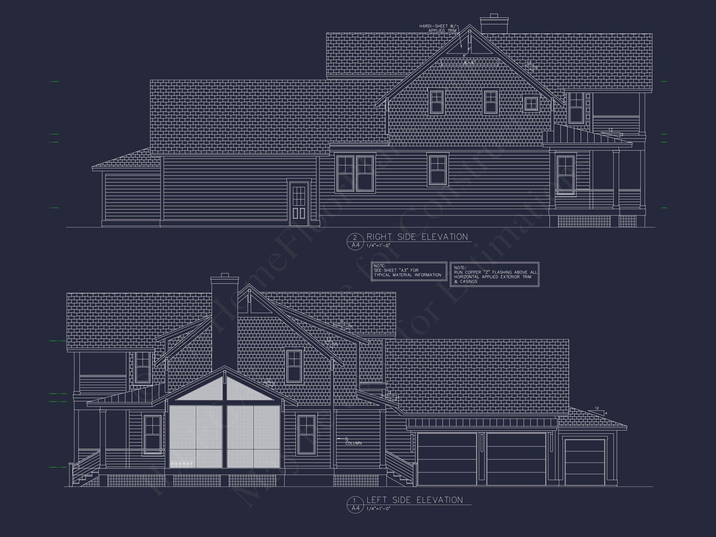 Craftsman house Floor Plan: 2-Story,3-Bed Blueprint