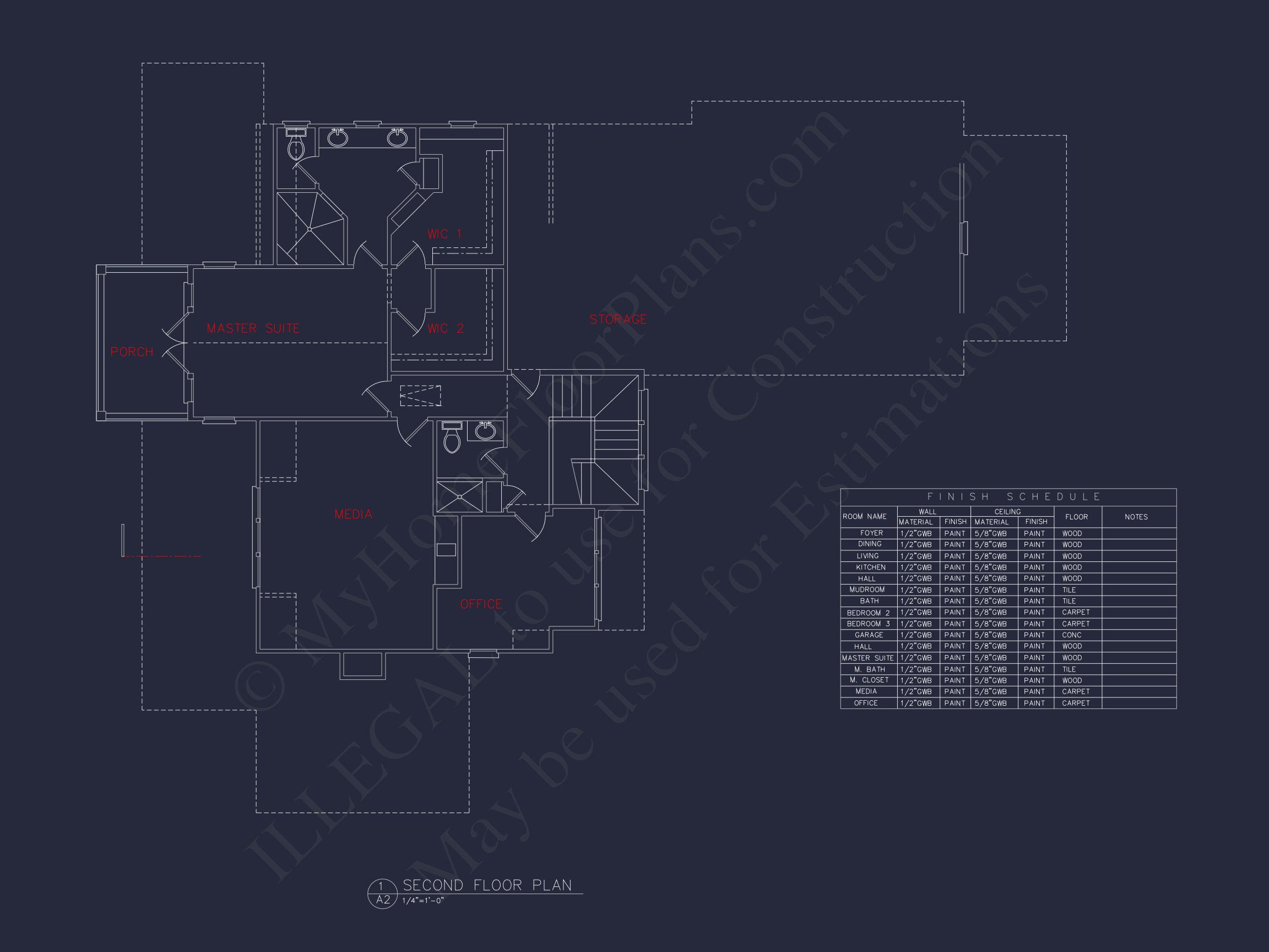 Craftsman house Floor Plan: 2-Story,3-Bed Blueprint