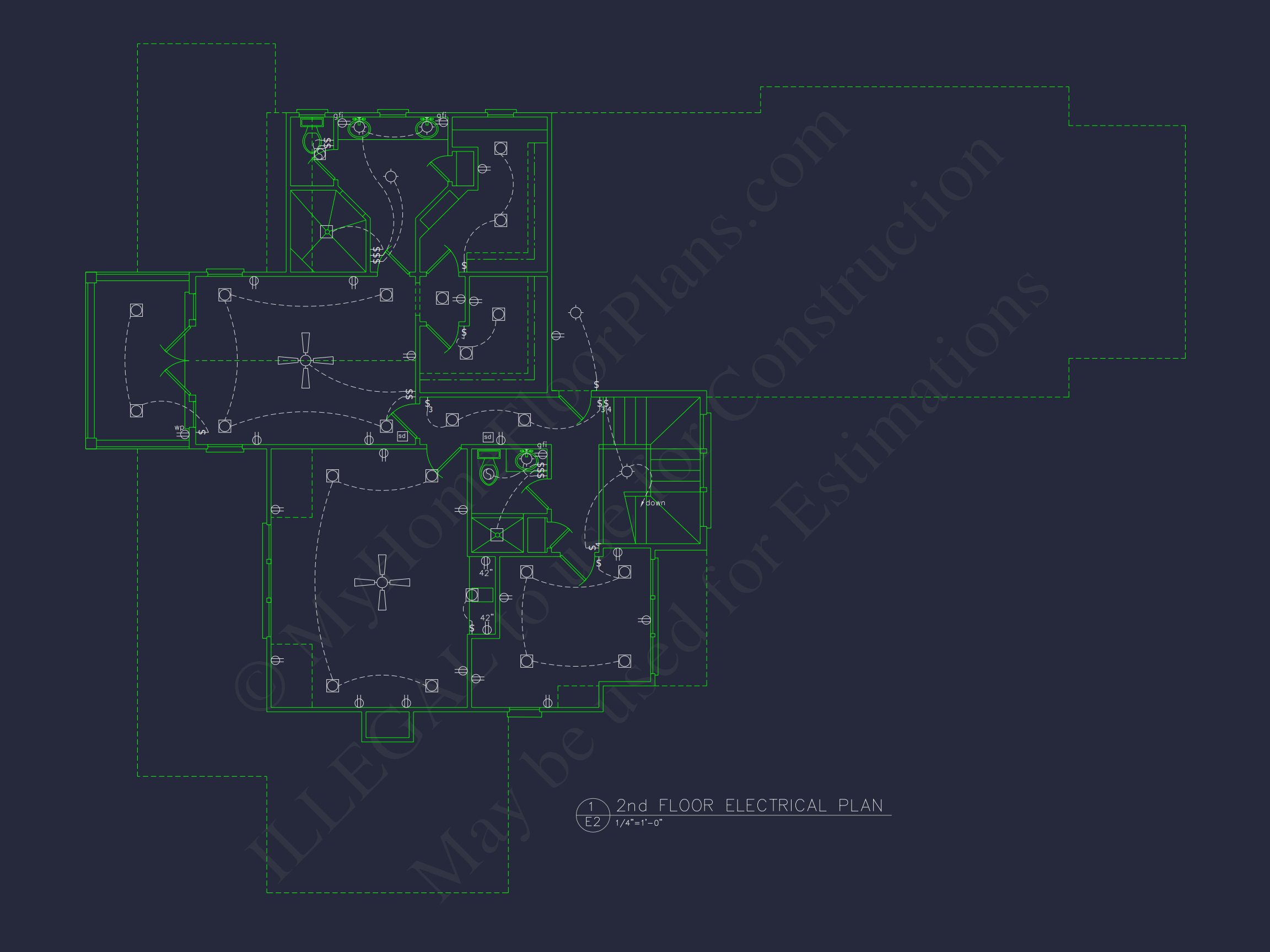 Craftsman house Floor Plan: 2-Story,3-Bed Blueprint