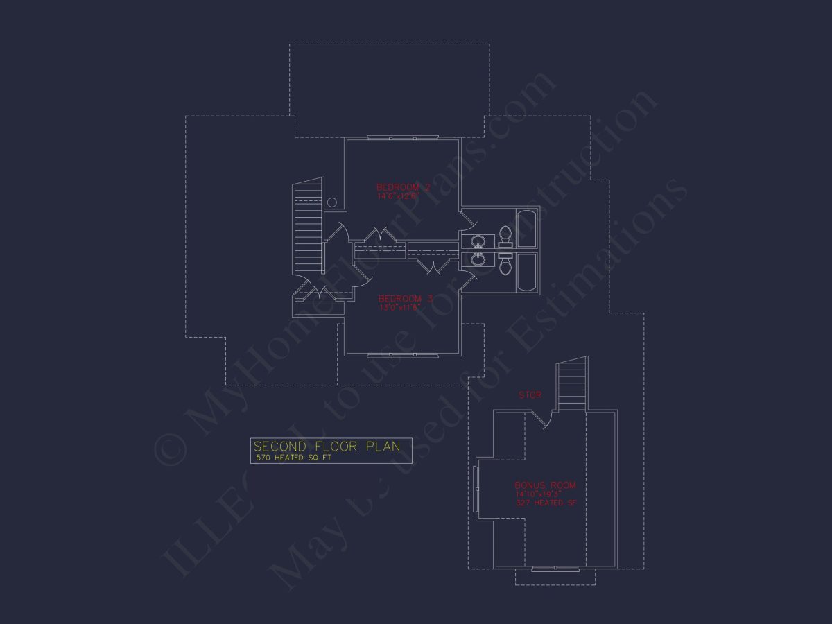 Craftsman house Floor Plan: 4 Bed, 3 Bath, 2, 796 Sq Ft