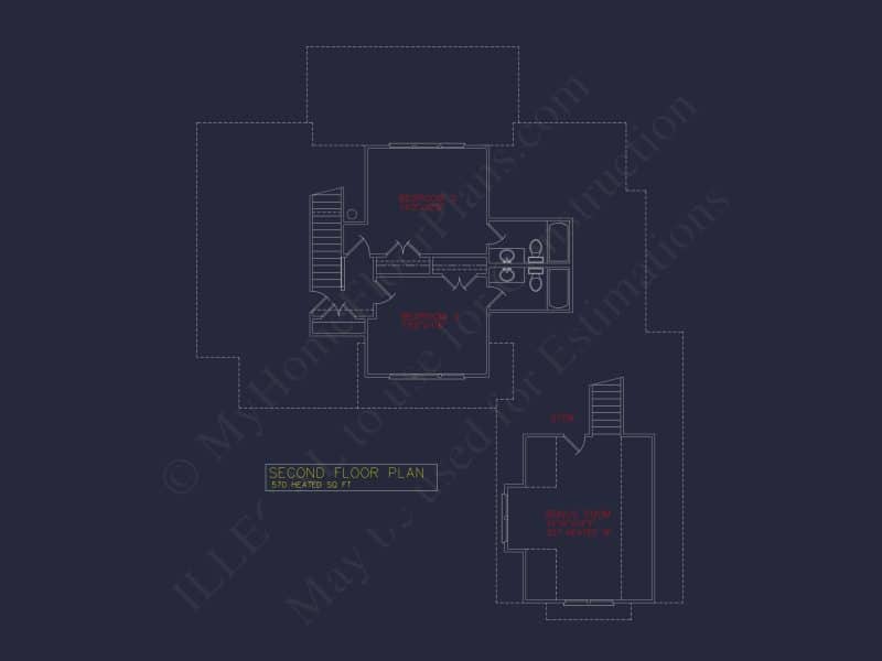Craftsman house Floor Plan: 4 Bed, 3 Bath, 2, 796 Sq Ft