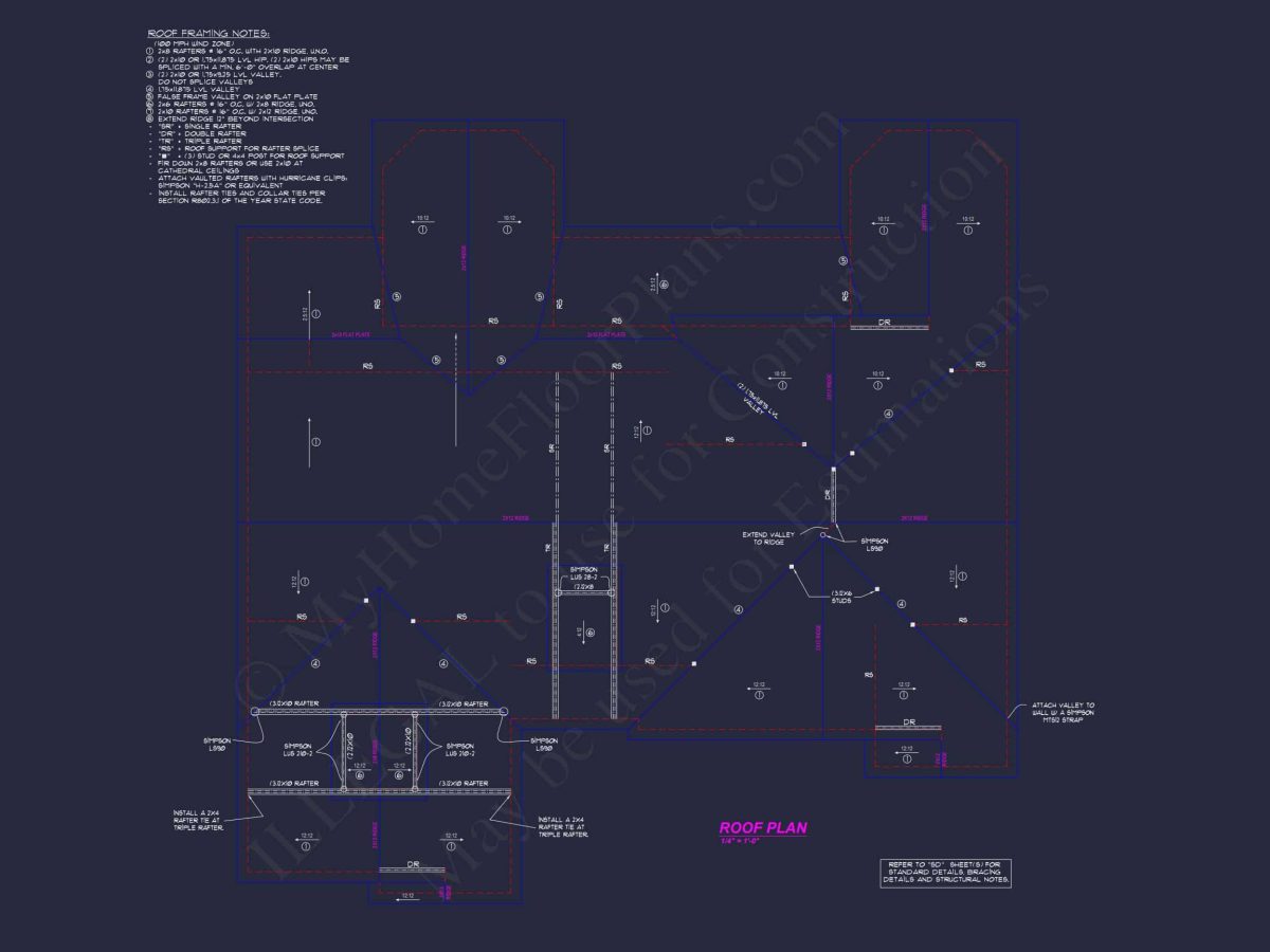 Craftsman house Floor Plan: 4 Beds, 3, 053 Sq Ft CAD Designs