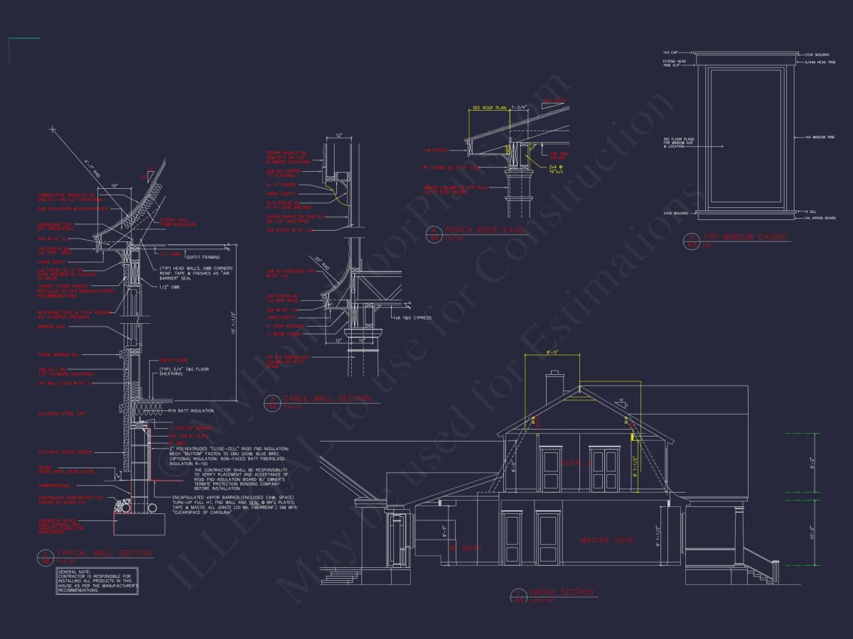 Craftsman house Floor Plan: 5-Bed, 4-Bath, 3-Car Garage