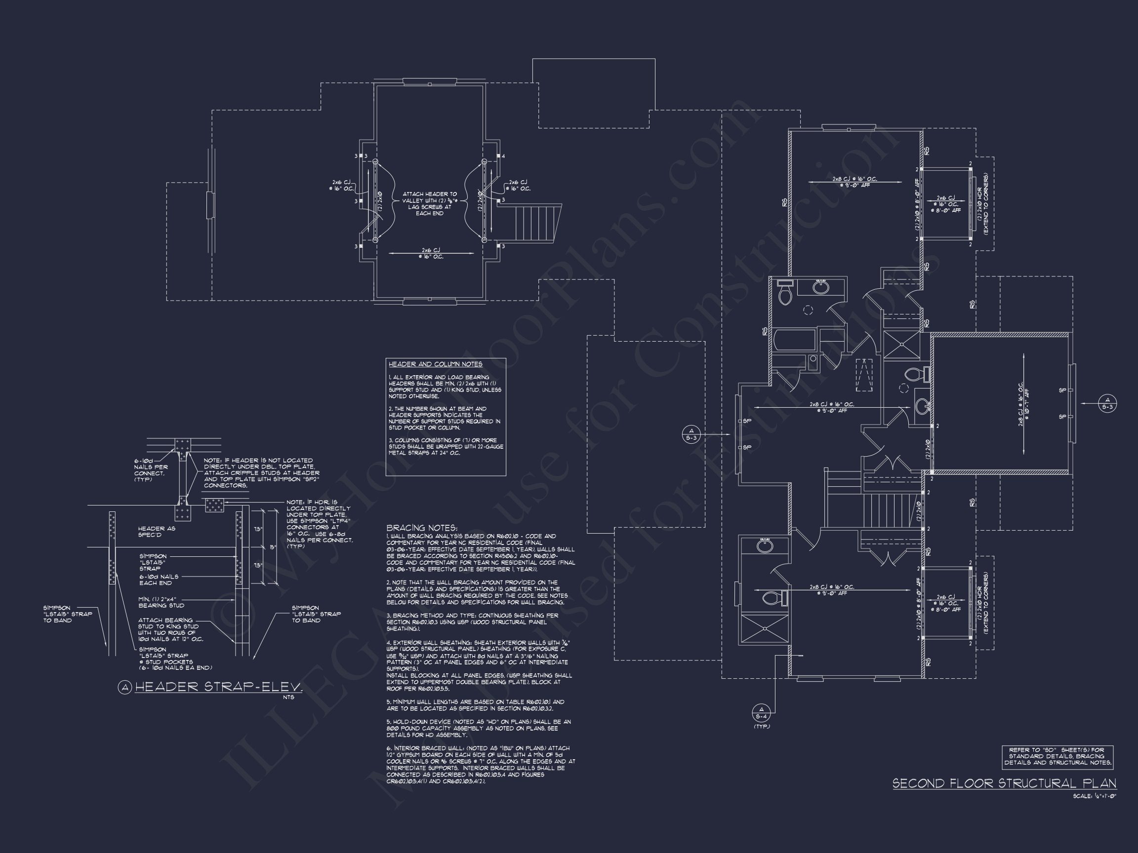 Craftsman house Floor Plan: 5-Bed,4-Bath,3-Car Garage