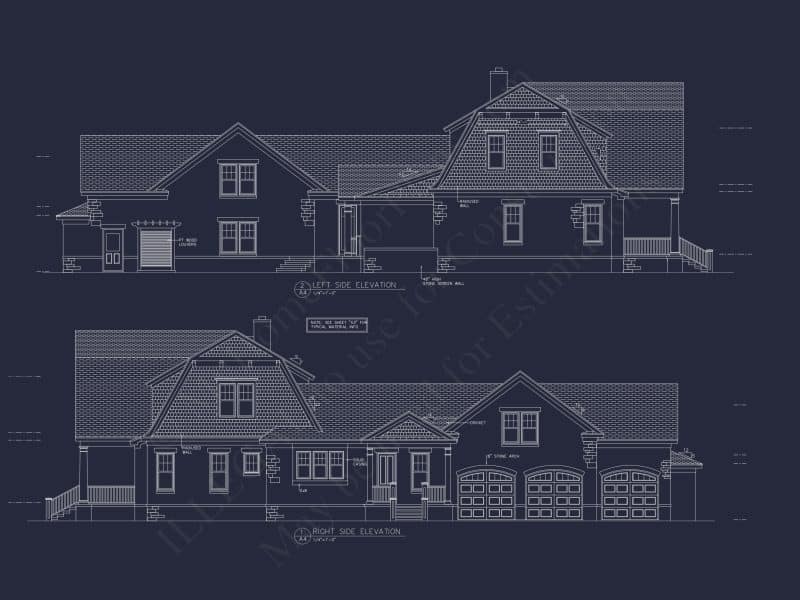 Craftsman house Floor Plan: 5-Bed, 4-Bath, 3-Car Garage