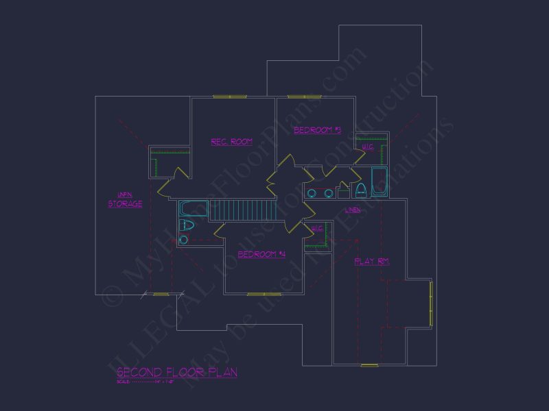 Craftsman house Floor Plan: Architectural Designs & CAD Blueprint
