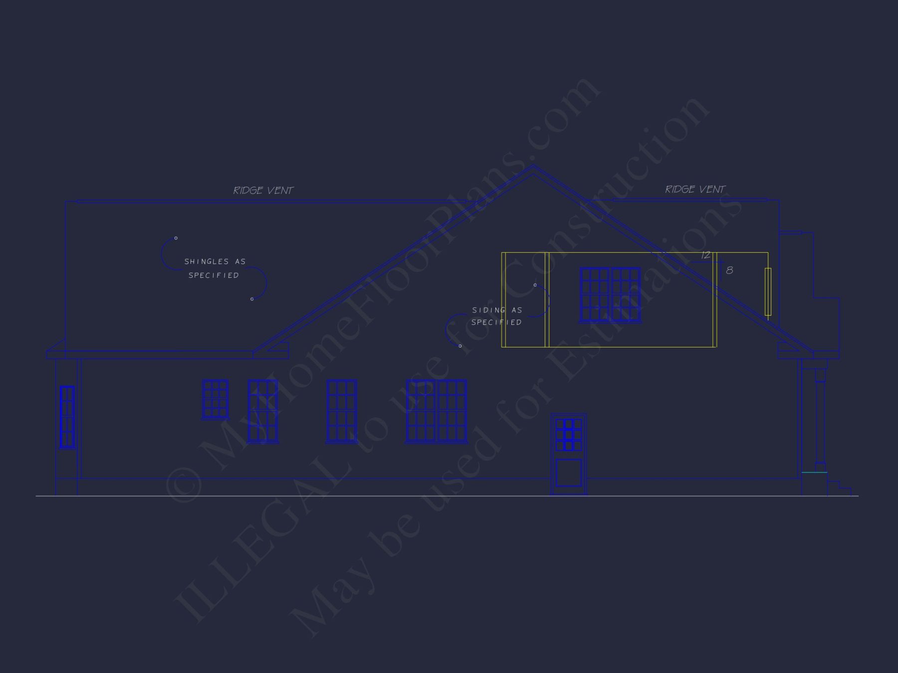 Craftsman house Floor Plan - CAD Blueprint for Modern Designs