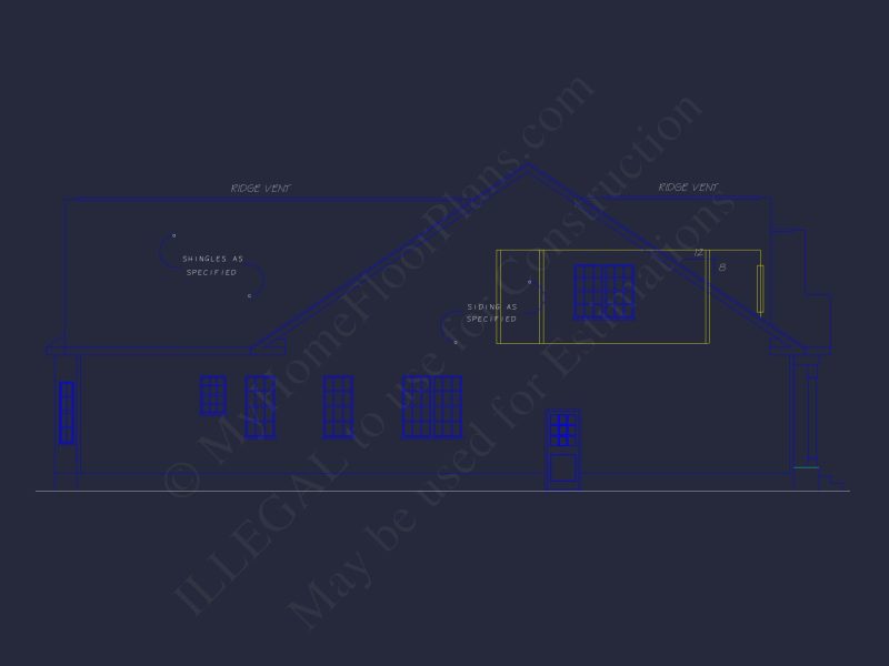 Craftsman house Floor Plan - CAD Blueprint for Modern Designs