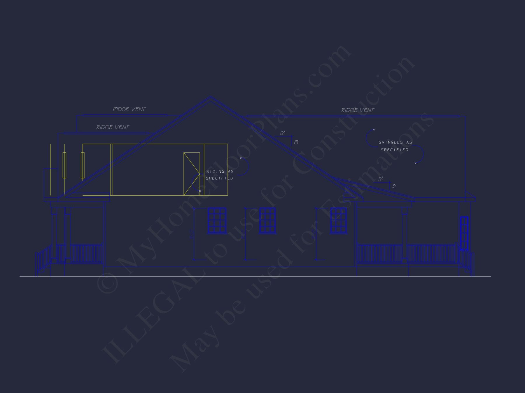 Craftsman house Floor Plan - CAD Blueprint for Modern Designs