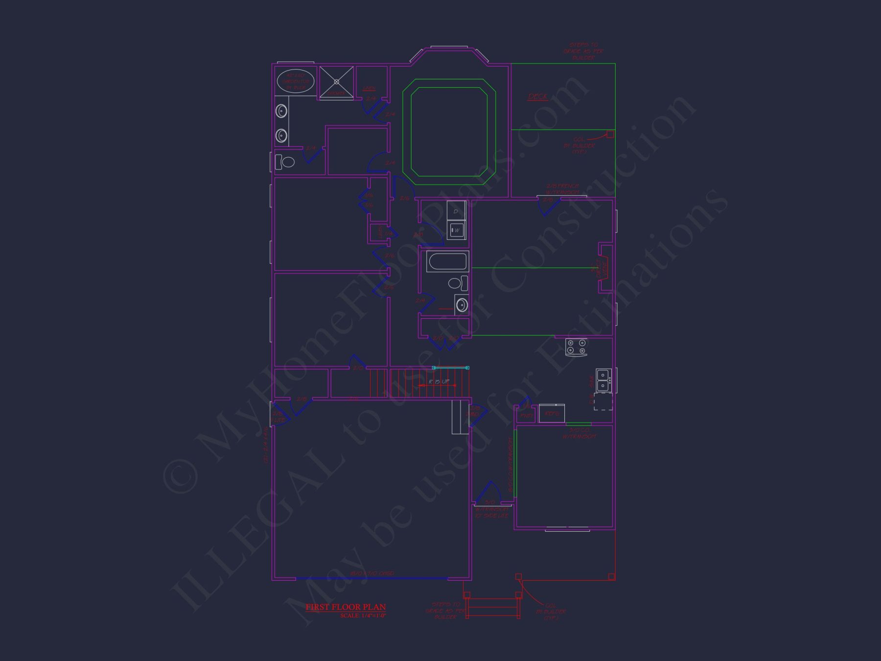 Craftsman house Floor Plan - CAD Blueprint for Modern Designs
