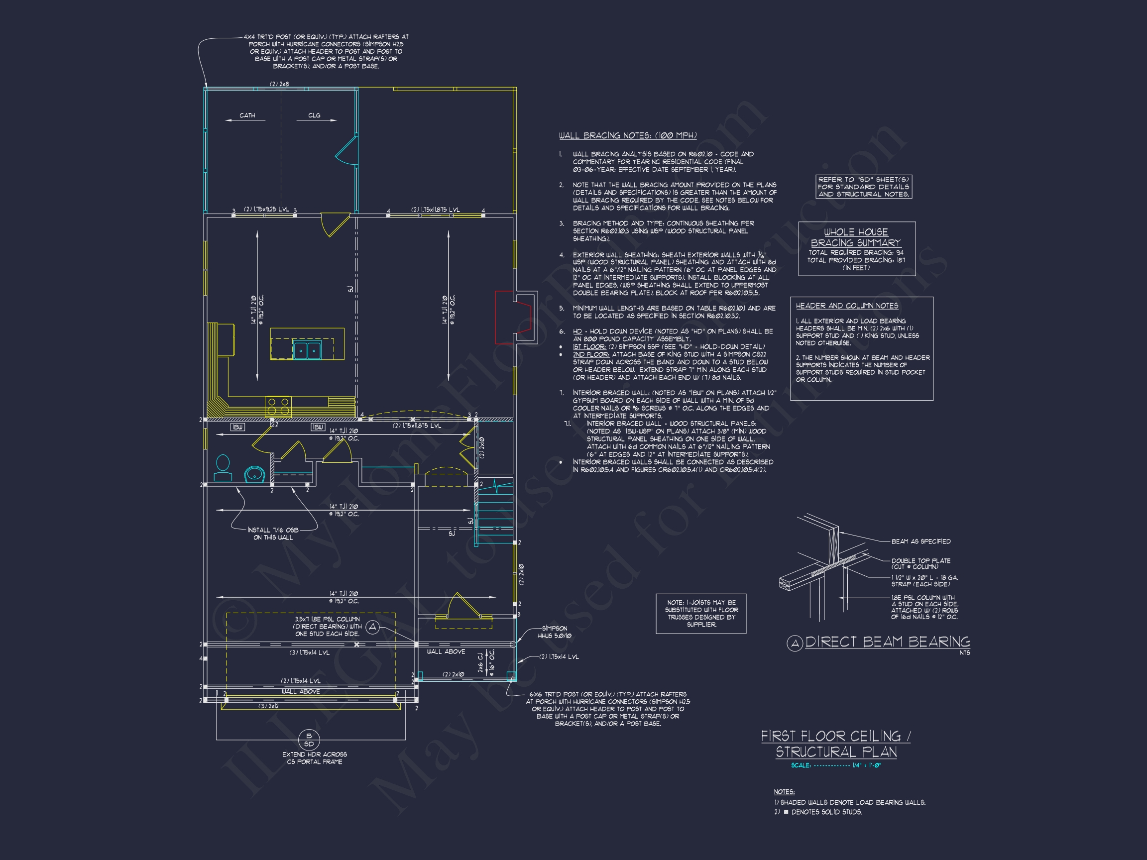 Craftsman Home Floor Plan: CAD Blueprint for Modern Designs