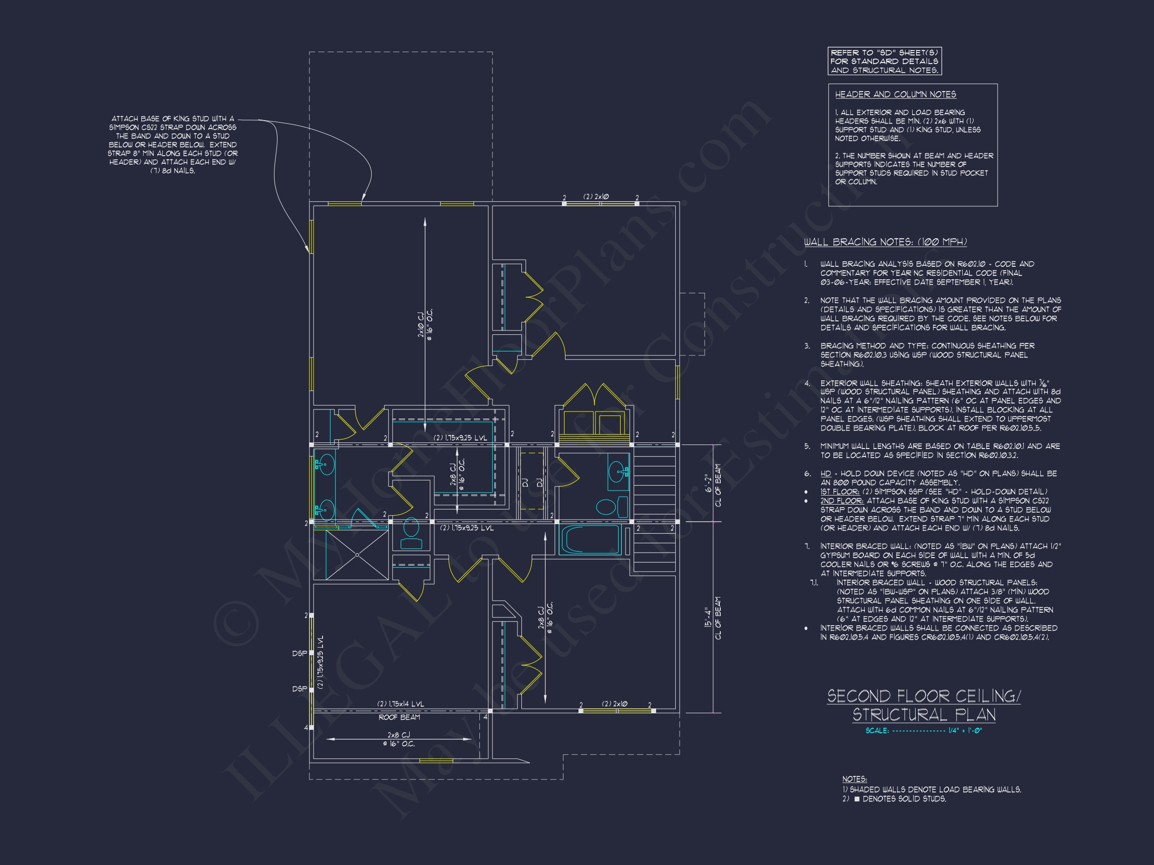 Craftsman Home Floor Plan: CAD Blueprint for Modern Designs