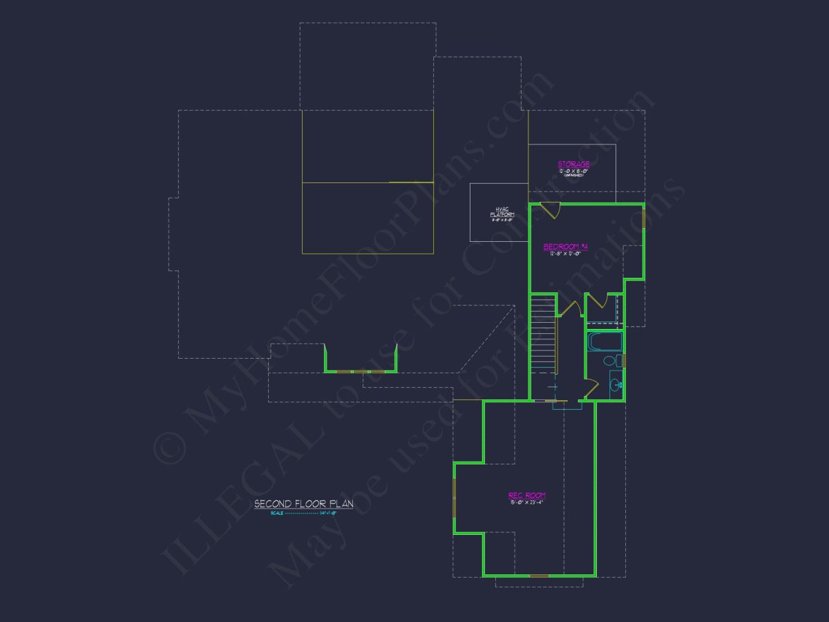 Craftsman house Floor Plan: CAD Blueprint with Elegant Designs