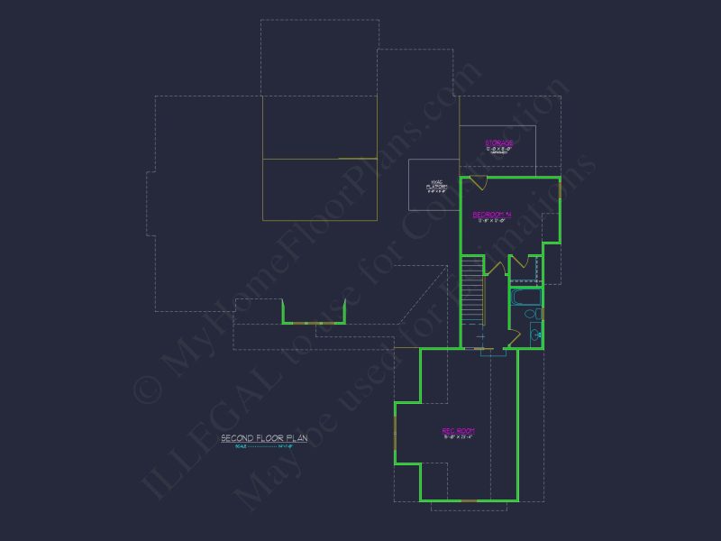 Craftsman house Floor Plan: CAD Blueprint with Elegant Designs