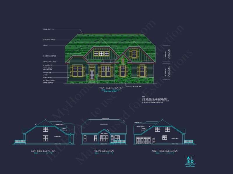 Craftsman house Floor Plan Design