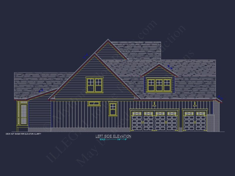 Craftsman house Floor Plan: Detailed Blueprint for 2-Story Designs