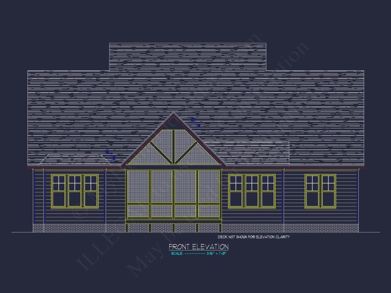 Craftsman house Floor Plan: Detailed Blueprint for 2-Story Designs