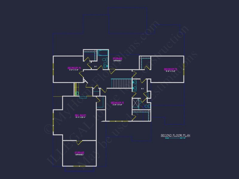 Craftsman house Floor Plan: Detailed Blueprint for 2-Story Designs