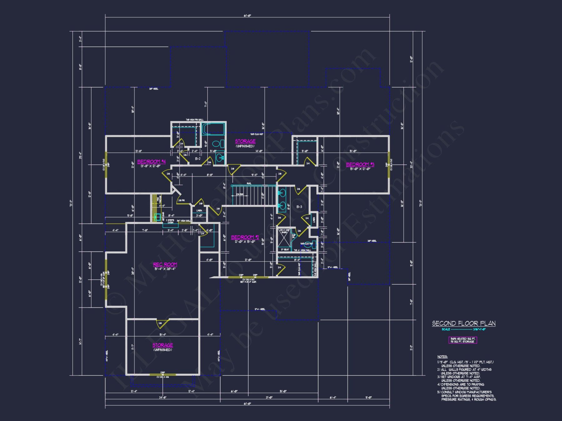 Craftsman house Floor Plan: Detailed Blueprint for 2-Story Designs