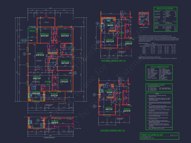 Craftsman house Floor Plan - Detailed CAD Blueprint Designs