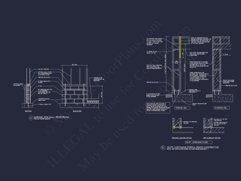 Craftsman house Floor Plan for Designers: Architecture CAD Blueprint