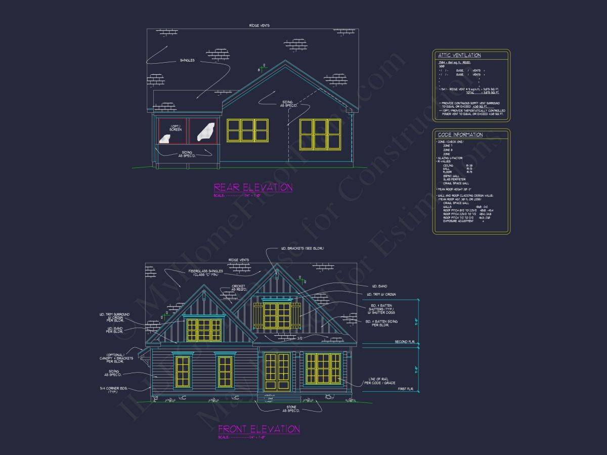 Craftsman house Floor Plan with 2 Stories and Spacious Designs