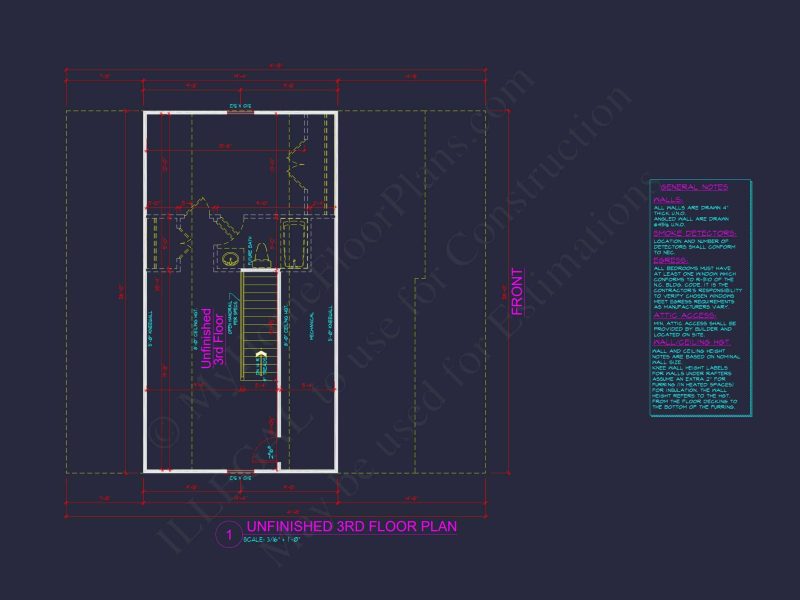Craftsman house Floor Plan with 2.5 Story Designs & CAD Files