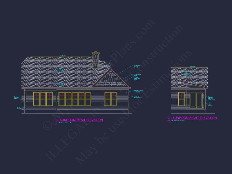 Craftsman house Floor Plan with 4 Bedrooms and 2-Car Garage