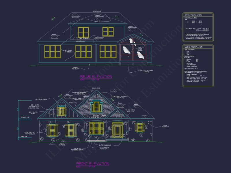 Craftsman house Floor Plan with 4 Beds & 2-Story Designs
