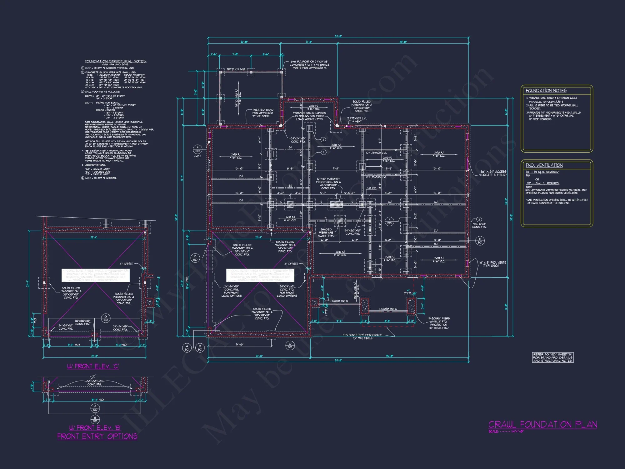 Craftsman house Floor Plan with 4 Beds & 2-Story Designs