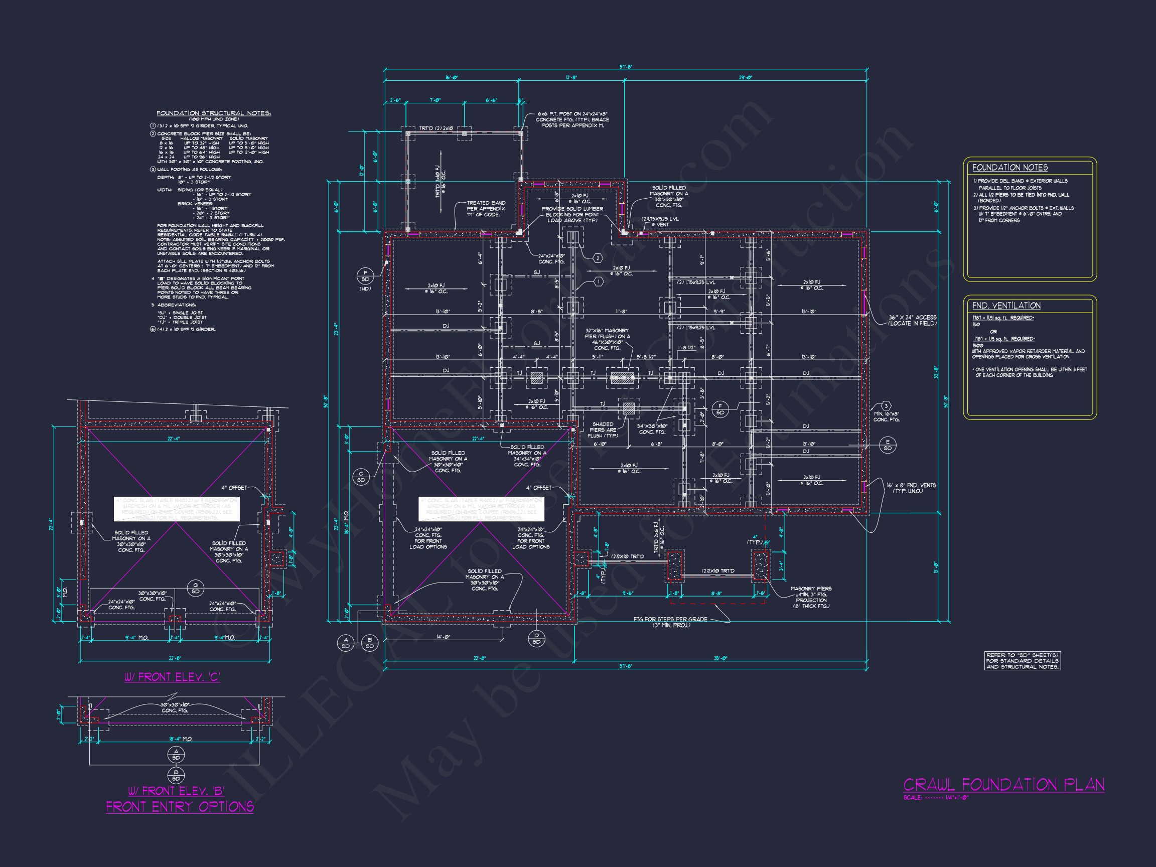 Craftsman house Floor Plan with 4 Beds & 2-Story Designs