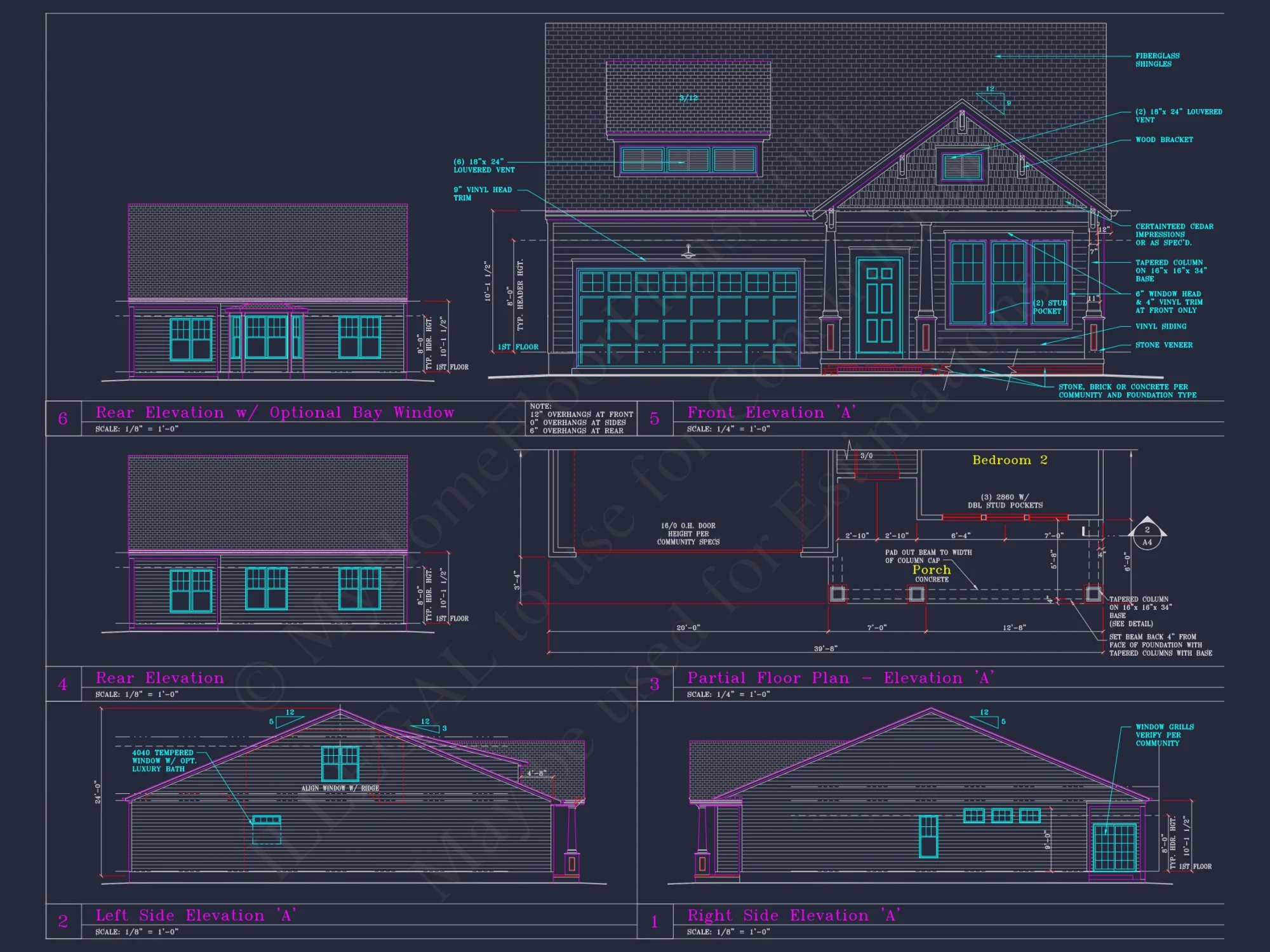 Craftsman house Floor Plan with CAD Blueprints and Designs