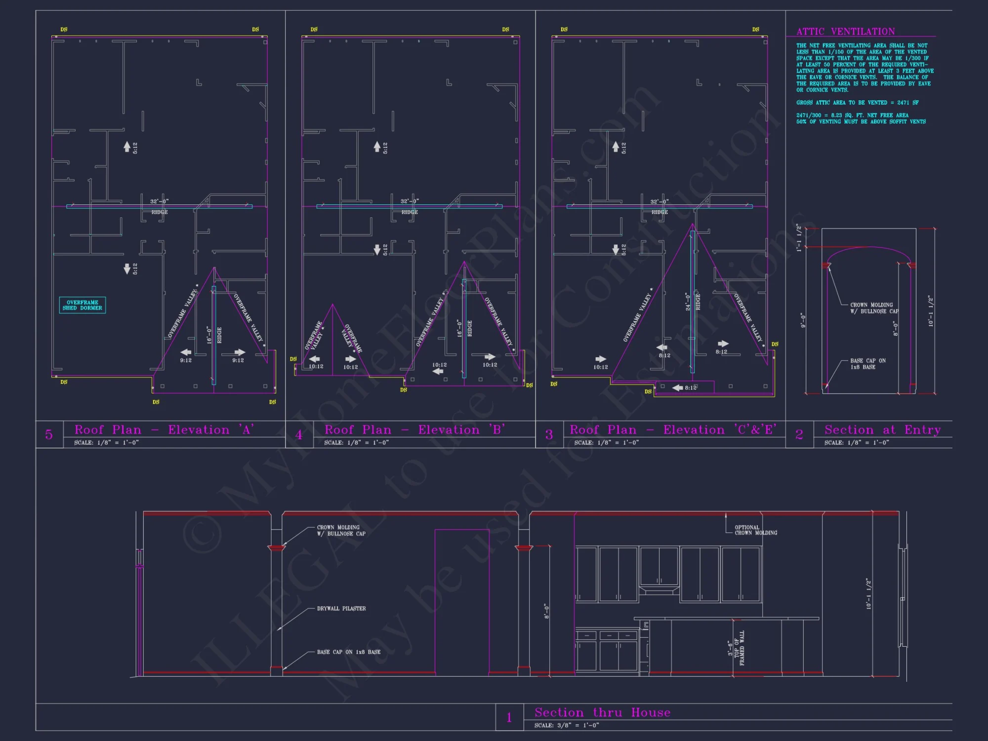 Craftsman house Floor Plan with CAD Blueprints and Designs