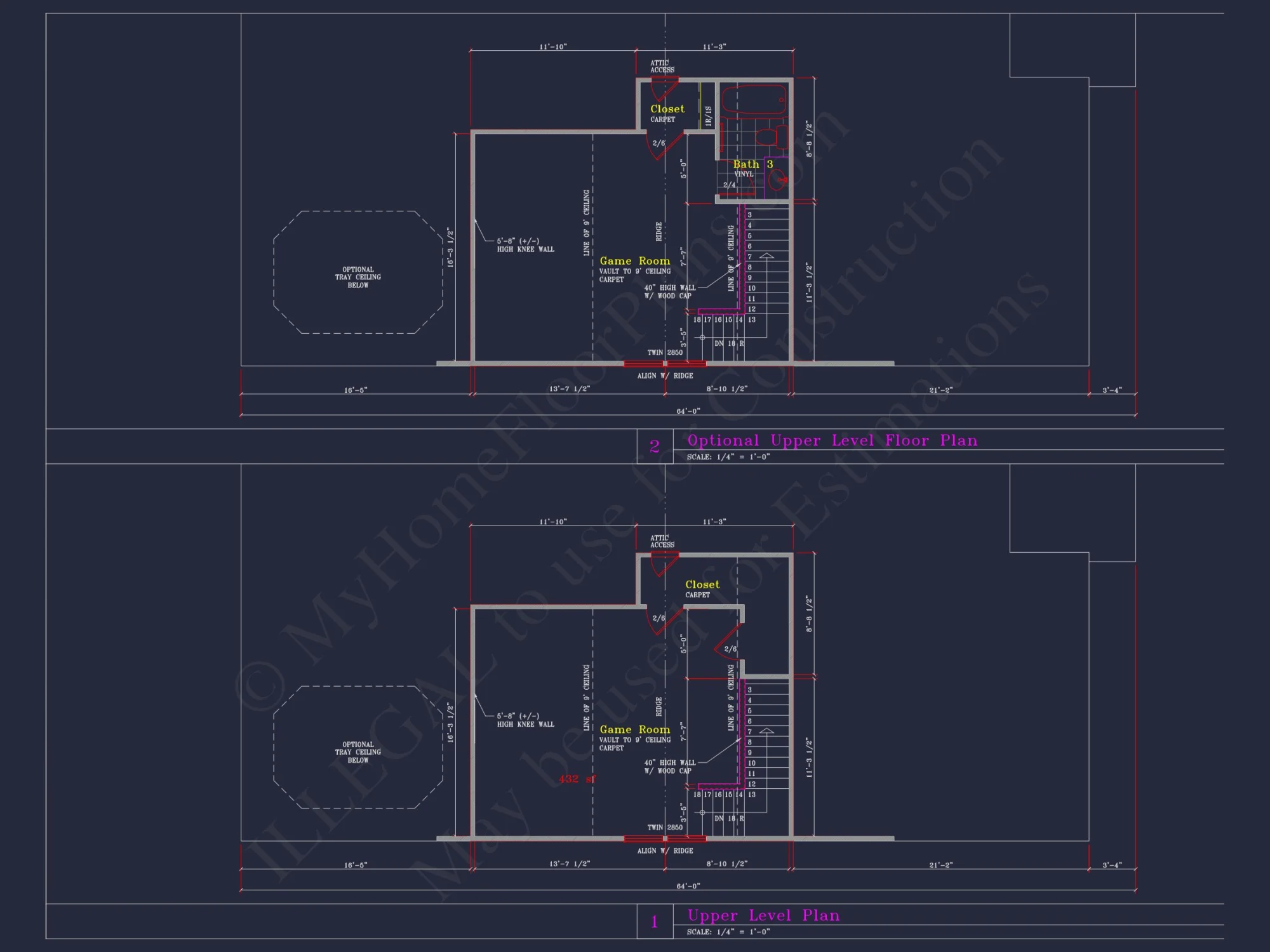 Craftsman house Floor Plan with CAD Blueprints and Designs