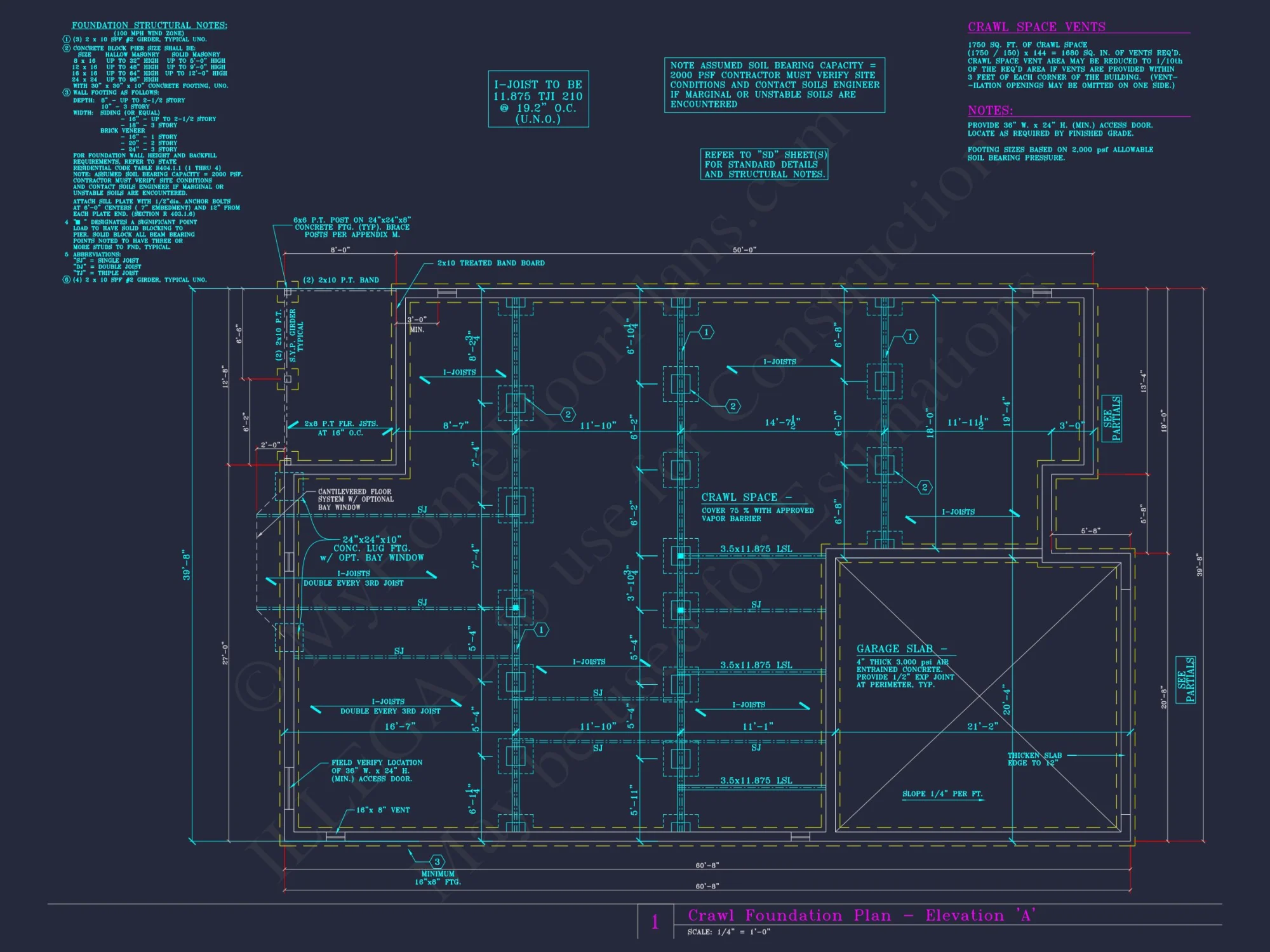 Craftsman house Floor Plan with CAD Blueprints and Designs