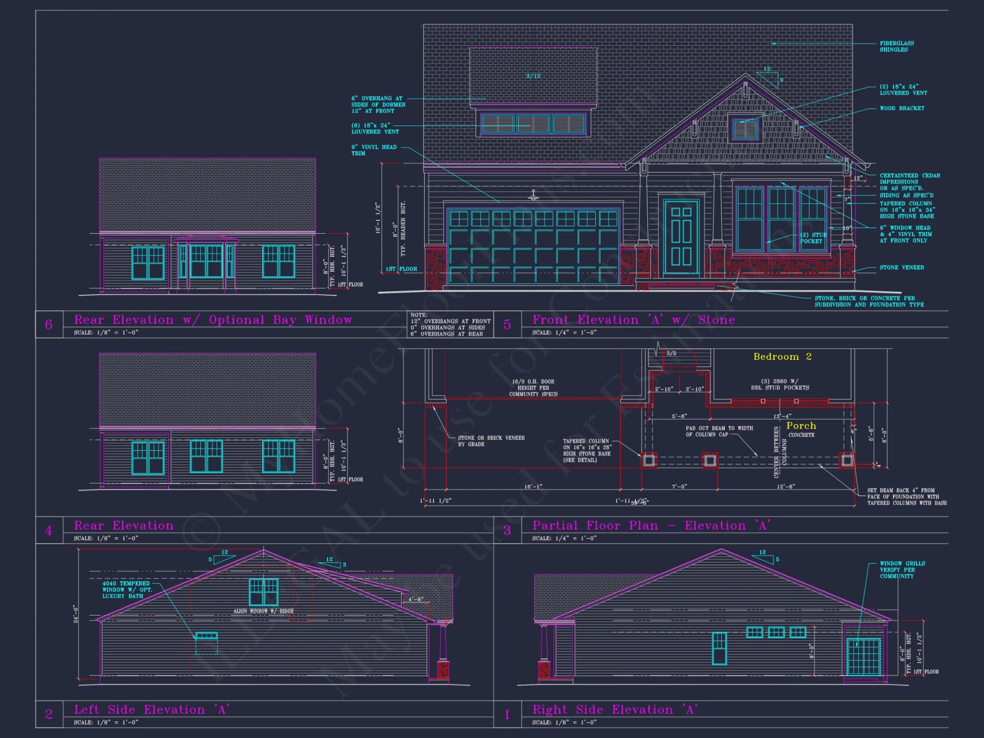 Craftsman house Floor Plan with CAD Blueprints and Designs