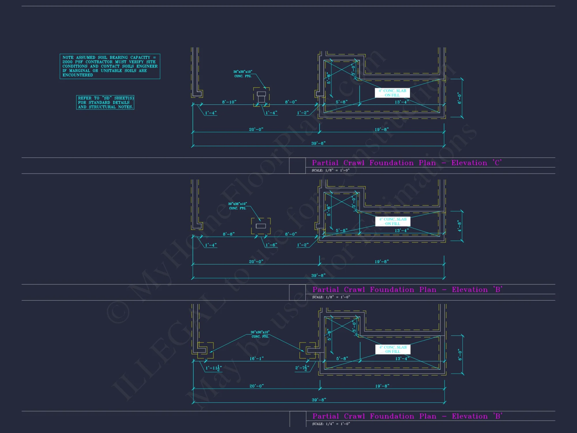 Craftsman house Floor Plan with CAD Blueprints and Designs