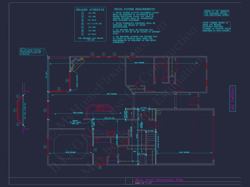 Craftsman house Floor Plan with CAD Blueprints and Designs