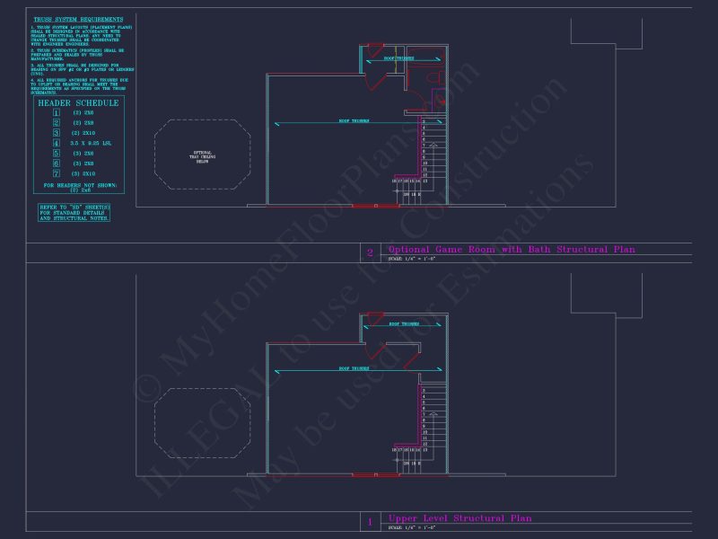 Craftsman house Floor Plan with CAD Blueprints and Designs