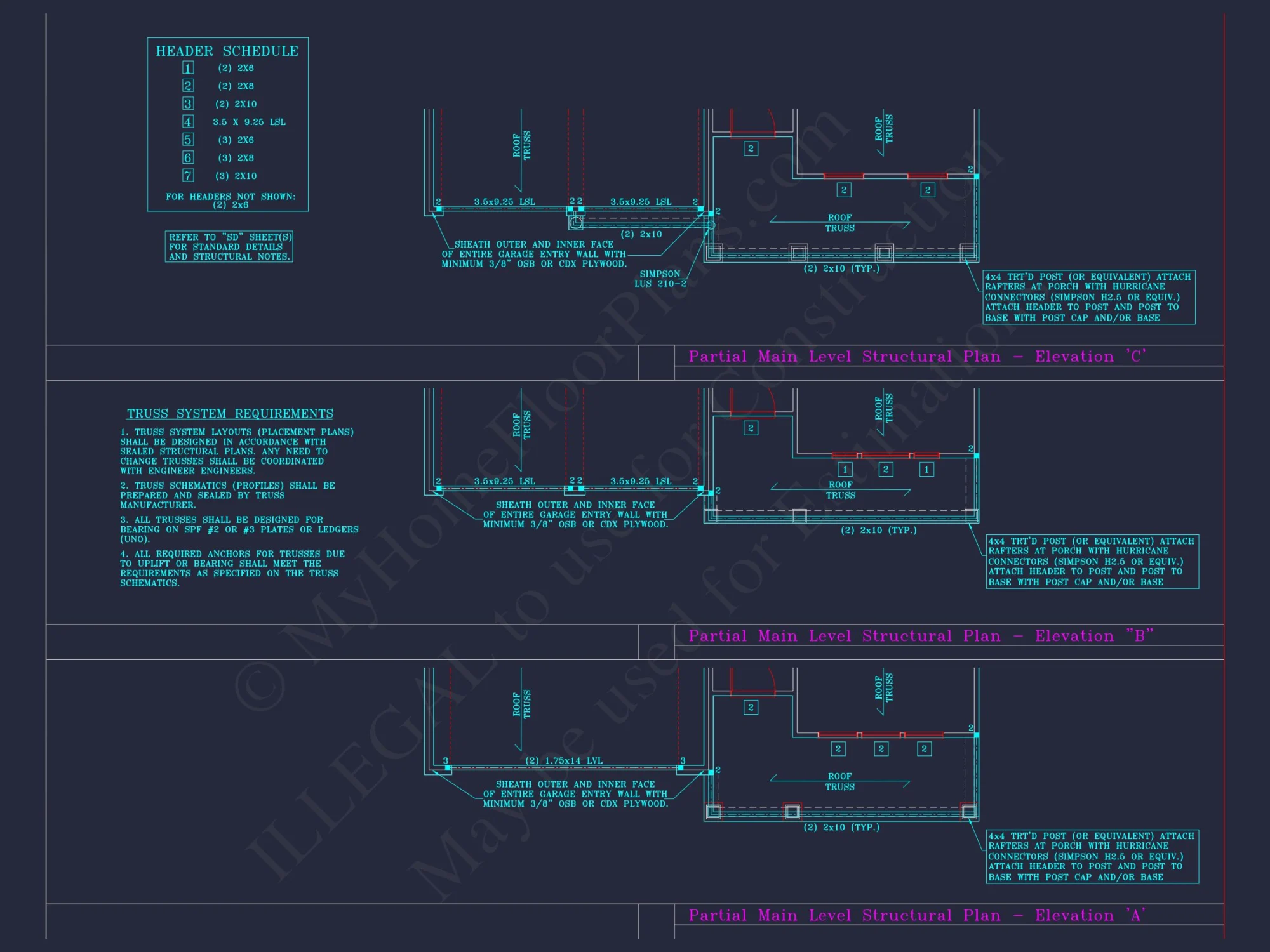 Craftsman house Floor Plan with CAD Blueprints and Designs