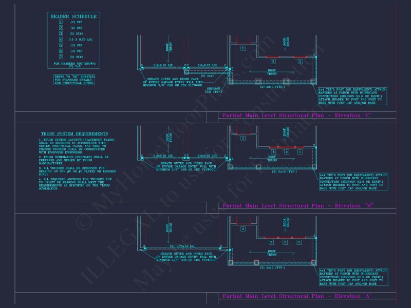 Craftsman house Floor Plan with CAD Blueprints and Designs