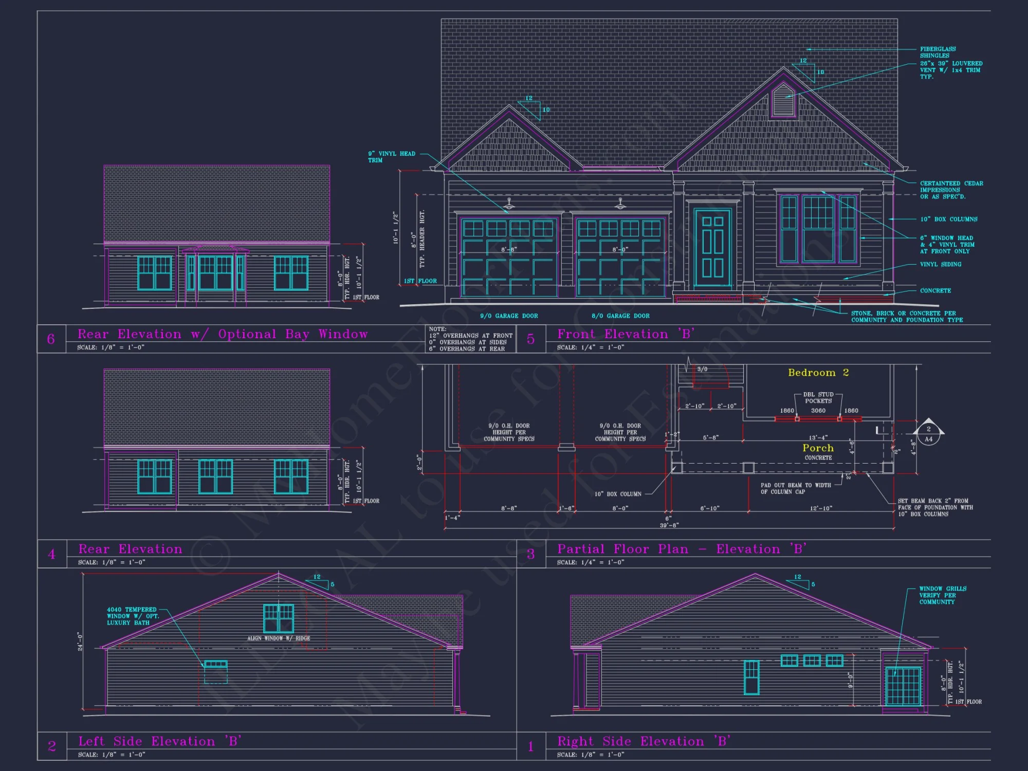 Craftsman house Floor Plan with CAD Blueprints and Designs