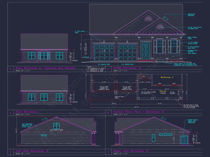 Craftsman house Floor Plan with CAD Blueprints and Designs