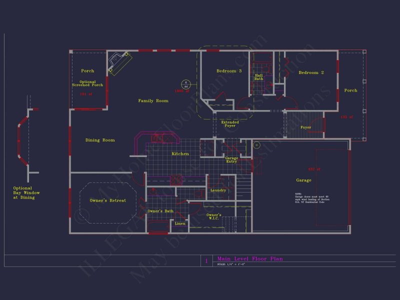 Craftsman house Floor Plan with CAD Blueprints and Designs