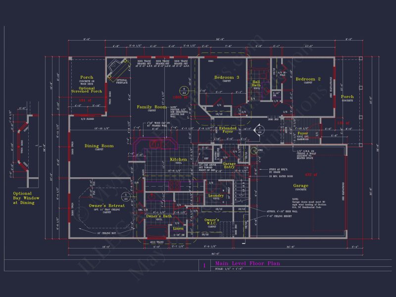 Craftsman house Floor Plan with CAD Blueprints and Designs
