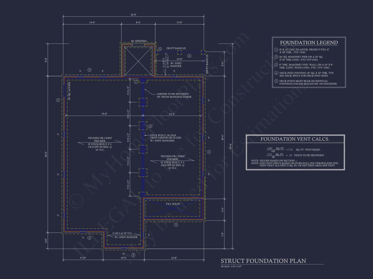 Craftsman house Floor Plan with CAD Design for 5 Bedrooms