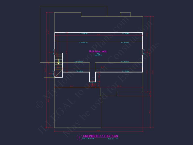 Craftsman house Floor Plan with CAD Designs and Blueprint
