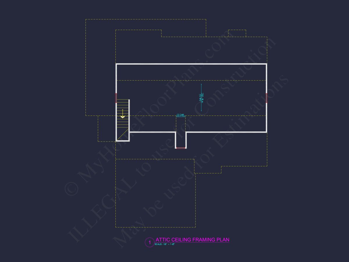 Craftsman house Floor Plan with CAD Designs and Blueprint