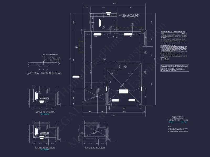 Craftsman house Floor Plan with CAD Designs and Blueprint
